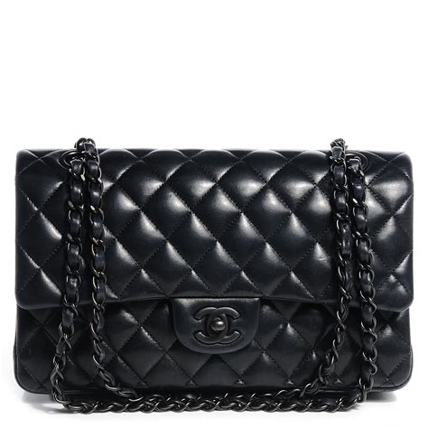 chanel lambskin quilted medium double flap black|chanel mini flap bags.